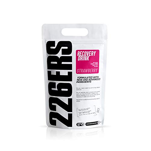 226ERS Recovery Drink | Recuperador Muscular con Proteína Whey, Creatina, Hidratos de Carbono, Triglicéridos y L-Arginina, Sin Gluten, Fresa - 1000 gr