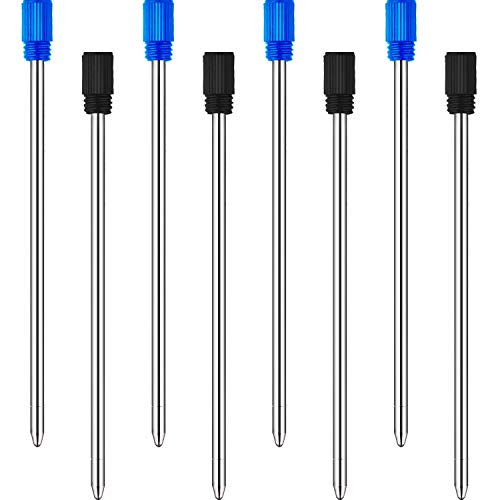 24 Piezas de Recambios de Bolígrafos de Punta de Bola para Bolígrafos Stylus de Cristal Diamante, 2,75 Pulgadas (Tinta Negra y Azul)