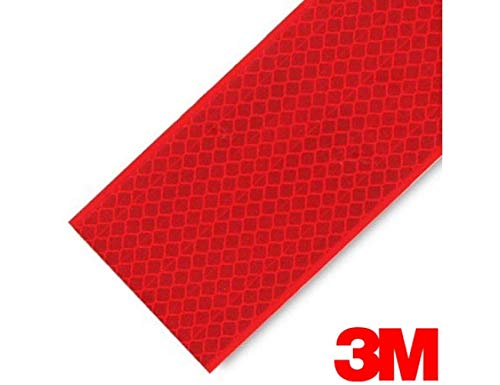 3M 857535 Cinta Reflectante Rígida-V-23-Homologada-Color Rojo