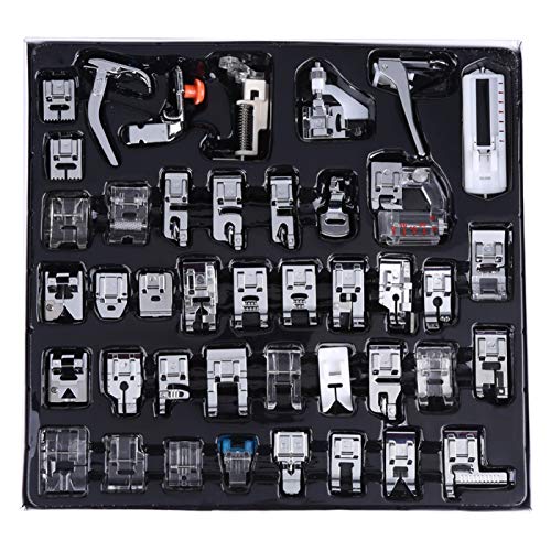 42Pcs Máquina de coser Prensatelas Juego de accesorios de máquina de coser multifunción Kit de accesorios para máquinas de coser Brother, Babylock, Singer, Janome, Elna, Toyota