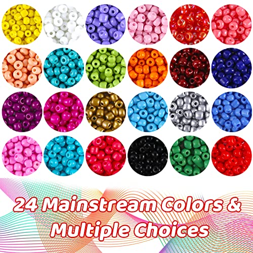 5200Cuentas de Colores abalorios pulseras，4mm 3800 Cuentas de Colores 24 Colores，6mm 1200 Cuentas Abalorios Letras y varios kit para hacer pulseras