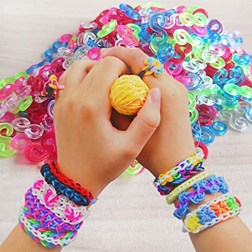 600 PCS S Clips Loom Bands Gancho Telar, VEGCOO S-Clips de Colores Cierres para Pulseras Accesorios de Joyería