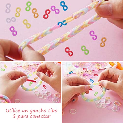 600 PCS S Clips Loom Bands Gancho Telar, VEGCOO S-Clips de Colores Cierres para Pulseras Accesorios de Joyería