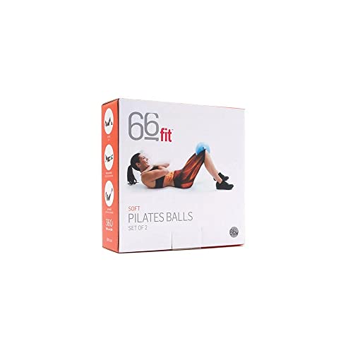 66FIT - Pelota de Pilates (2 Unidades, 20 y 25 cm), Color Azul y Turquesa