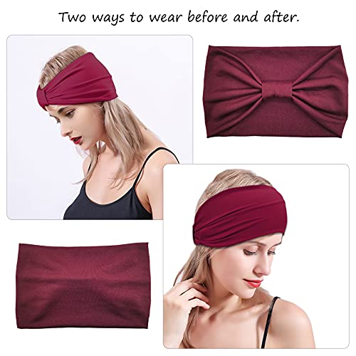 8Pcs Cintas Pelo Mujer Anchas Diademas Yoga Turbantes Mujer Elásticas Pañuelos Pelo Cabeza Mujer Bandas para el Cabello para Yoga Cintas Deporte Mujer Fitness Lavar Tu Cara