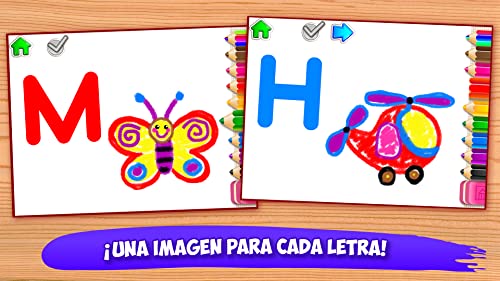 ABC Dibujos! Aprender a Dibujar Letras Juego Infantil Abecedario Educativo GRATIS! Libro Colorear Juegos de Aprendizaje y Alfabeto Educativos para Niños Bebe Bebes Infantiles Niñas Chicas 2 3 4 5 Años