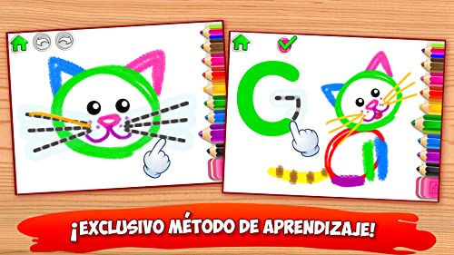 ABC Dibujos! Aprender a Dibujar Letras Juego Infantil Abecedario Educativo GRATIS! Libro Colorear Juegos de Aprendizaje y Alfabeto Educativos para Niños Bebe Bebes Infantiles Niñas Chicas 2 3 4 5 Años