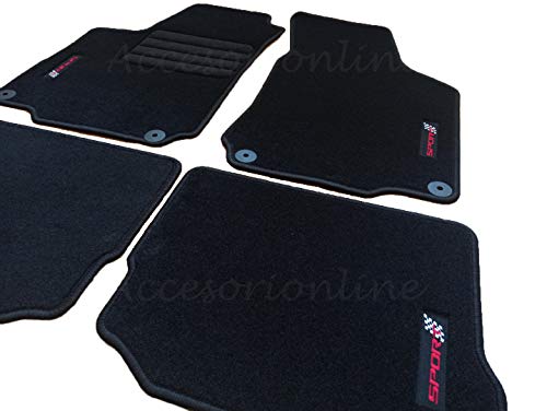 Accesorionline Alfombrillas para Seat Leon I 1999-2005 MK1 alfombras 1M FR Cupra Sport