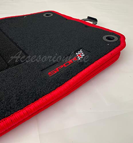 Accesorionline Alfombrillas Seat Leon I 1999-2005 MK1 Bordes Rojos alfombras 1M Sport