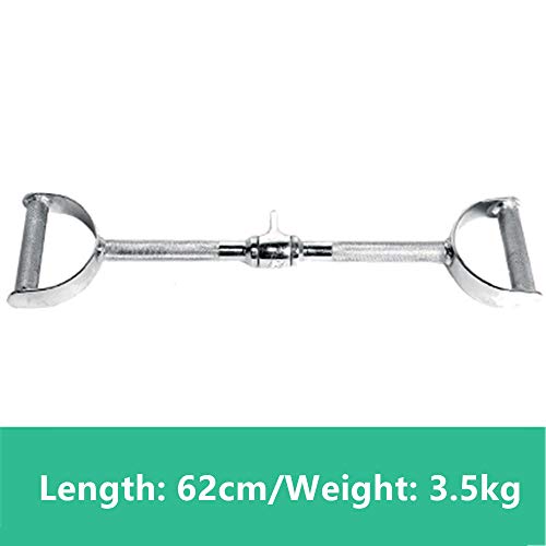 Accesorios para tracción máquinas de Cable de Gimnasio,Máquinas De Fitness Gimnasio,Triceps Cuerda,Mango de Remo Paralelo en V,Barra Recta giratoria - Lat Bar con Asas-62cm