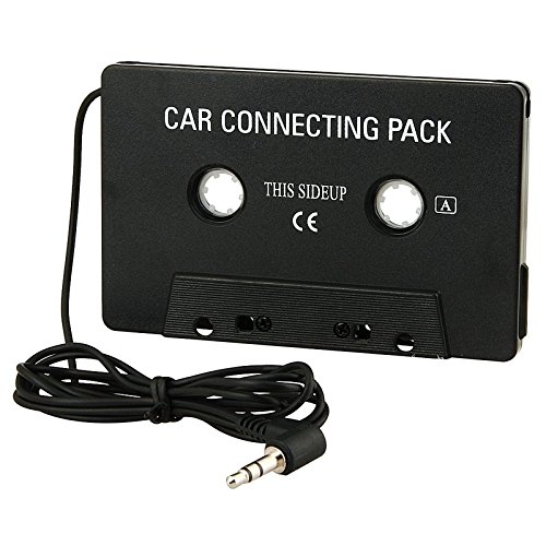 Adaptador para lector de cassettes de coche, color negro