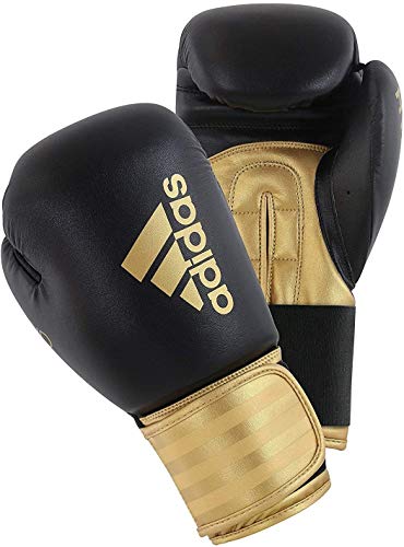 adidas Guantes de Boxeo Unisex para Hombres y Mujeres y niños, Entrenamiento híbrido 100 6 onzas 8 oz 10 oz 12 oz 14 oz 16 oz 16 oz oz Oro, 10 oz