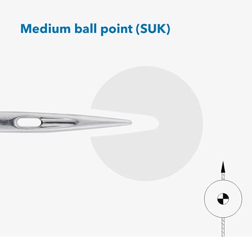 Aguja SCHMETZ para máquinas de coser | 2 Aguja Gemela Stretch 4,0/75 | 130/705 H-S ZWI NE 4,0 | Indicada para todas las máquinas de coser domésticas que cuenten con función zigzag