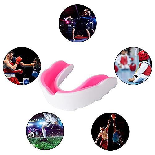 AIBAOBAO Protector bucal deportivo moldeable con funda, transpirable, para dormir, talla única, adecuado para una amplia gama de deportes de lucha, artes marciales mixtas, lucha libre, rugby, hockey