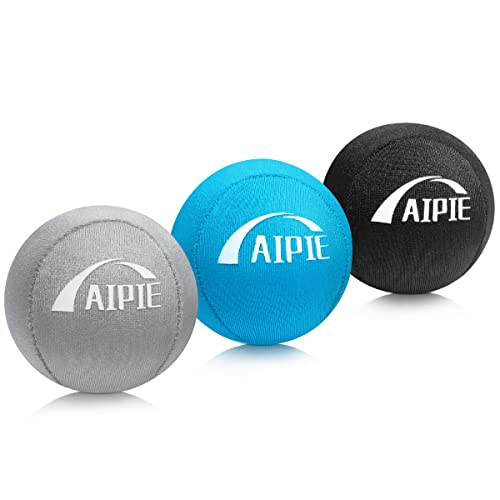 AIPIE Bolas Antiestrés 3 Bolas de Masaje 6 cm Fortalecedores de Agarre para la Mano Kit de Entrenamiento para Practicar Las Manos, Pelota de Alivio de Estrés Pelota Mano Rehabilitacion