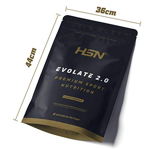 Aislado de Proteína de Suero de HSN Evolate 2.0 | Sabor Vainilla 2 Kg = 67 Tomas | Whey Protein Isolate para Ganar Masa Muscular | No-GMO, Vegetariano, Sin Gluten ni Soja