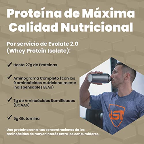 Aislado de Proteína de Suero de HSN Evolate 2.0 | Sabor Vainilla 2 Kg = 67 Tomas | Whey Protein Isolate para Ganar Masa Muscular | No-GMO, Vegetariano, Sin Gluten ni Soja