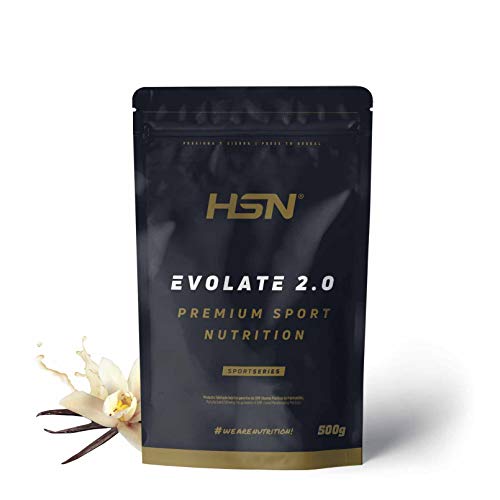 Aislado de Proteína de Suero de HSN Evolate 2.0 | Sabor Vainilla 500 g = 16 Tomas | Whey Protein Isolate para Ganar Masa Muscular | No-GMO, Vegetariano, Sin Gluten ni Soja