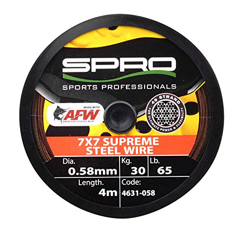 Alambre de Acero Spro 7x7 AFW Supreme - Material de Longitud de Gancho - 0,28 mm - 9 kg - 4,00 m