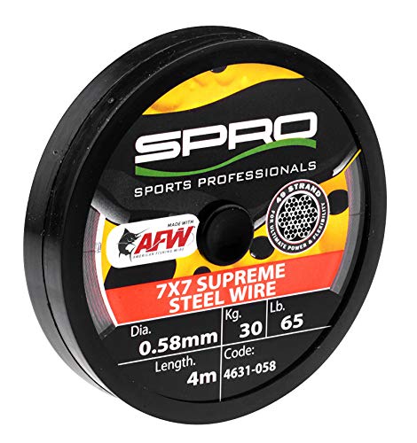 Alambre de Acero Spro 7x7 AFW Supreme - Material de Longitud de Gancho - 0,28 mm - 9 kg - 4,00 m