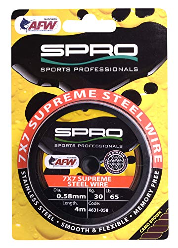 Alambre de Acero Spro 7x7 AFW Supreme - Material de Longitud de Gancho - 0,28 mm - 9 kg - 4,00 m