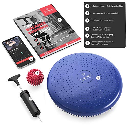 Almohadilla de Equilibrio Tabla Balance Pad Cojín Estabilidad + eBook de Entrenamiento | Rehabilitación Entrenador Ortopédico Fitness | Disco Propioceptivo Yoga Pilates Terapia Fisica Coordinación