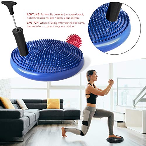 Almohadilla de Equilibrio Tabla Balance Pad Cojín Estabilidad + eBook de Entrenamiento | Rehabilitación Entrenador Ortopédico Fitness | Disco Propioceptivo Yoga Pilates Terapia Fisica Coordinación