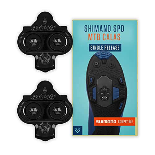 Alphatrail Shimano SPD Calas Carter I Single Release I Adecuado para Spinning I Incl. el Kit de Montaje I Compatible con los Pedales de Clic i.a. Shimano XTR, Shimano XT, Saint, SLX & Deore