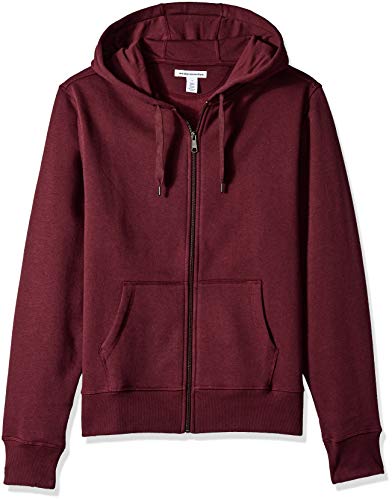 Amazon Essentials Full-Zip Hooded Fleece Sweatshirt sudadera, Rojo (burgundy), X-Large