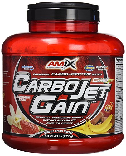 AMIX Carbojet Gain Proteína en Polvo para Ganar Masa Muscular, Sabor Chocolate, 2.25 kg