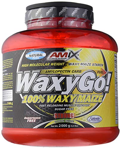 AMIX - Complemento Alimenticio WAXYGO! - Proteína en Polvo para Ganar Masa Muscular - Fórmula con Hidratos de Carbono - Recuperador Muscular - Sabor Neutro - Bote de 2kg