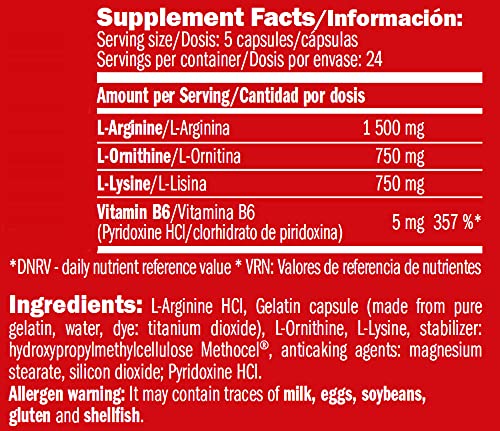 AMIX - Suplemento Deportivo - GH en Formato de 120 Cápsulas - Ayuda a Mejorar la Síntesis de Proteínas - Potencia el Desarrollo de Masa Muscular - Contiene L- Arginina