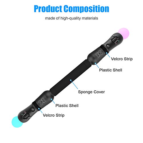 AMVR [Pro Version Long Stick Mango Extensión Grip Soporte para Playstation VR Controladores Jugando Beat Saber Games