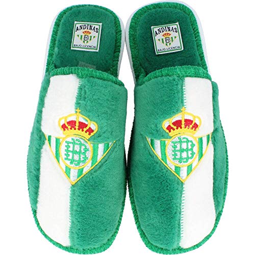 Andinas - Zapatillas de estar por casa Oficial Real Betis - Verde-blanco, 44