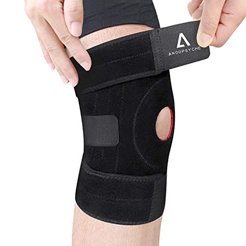 Anoopsyche Rodillera Deportiva, Ajustable Rodillera Menisco y Ligamentos, Antideslizante Soporte de Rodilla para Hombres y Mujeres, Apoyo para Dolor de Artritis, Correr, Voleibol, Béisbol, Baloncesto