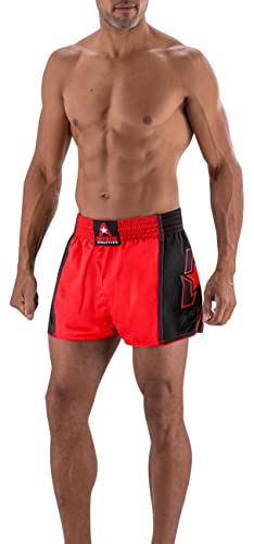 Anthem Athletics Infinity G2 Muay Thai Shorts - Kickboxing, Thai Boxing - Rojo y negro G2 - Pequeño