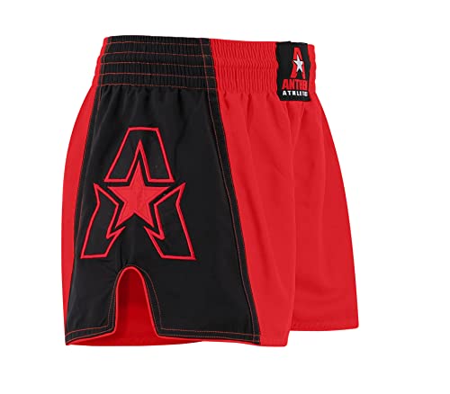 Anthem Athletics Infinity G2 Muay Thai Shorts - Kickboxing, Thai Boxing - Rojo y negro G2 - Pequeño