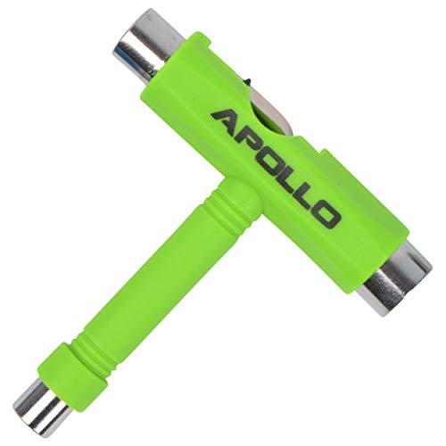 Apollo T-Tool Llave para Patines, Scooter, Longboard, Llave Hexagonal multifunción Todo en uno