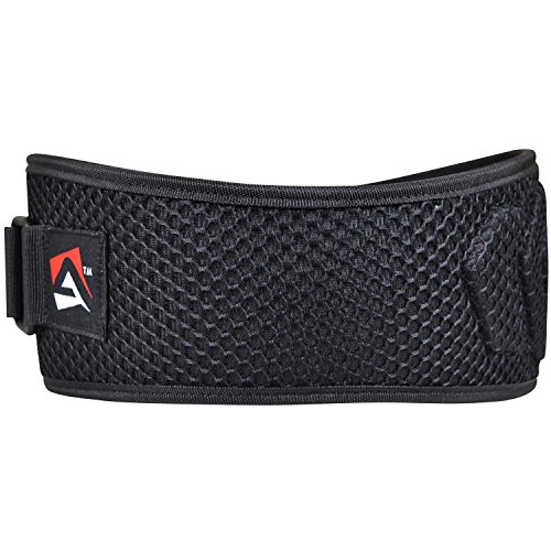 AQF Cinturon Lumbar Gimnasio, 15,2 cm Amplio Curvado Neopreno Faja Lumbar, Cinturones Hombre Mujer, Cinturón De Pesas Powerlifting Musculacion Cinturon ​Lastre Gimnasio