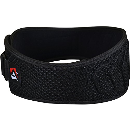 AQF Cinturon Lumbar Gimnasio, 15,2 cm Amplio Curvado Neopreno Faja Lumbar, Cinturones Hombre Mujer, Cinturón De Pesas Powerlifting Musculacion Cinturon ​Lastre Gimnasio