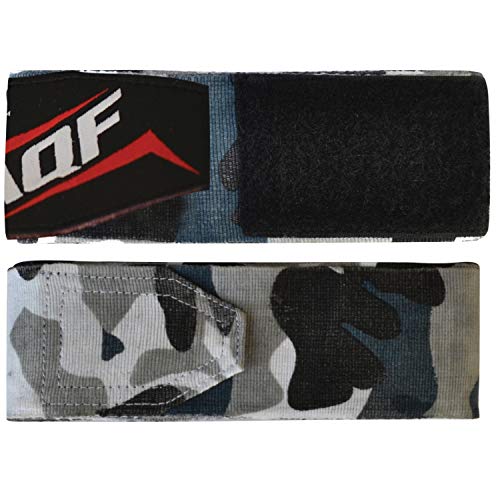 AQF Vendas Boxeo con 4 Metros Eslora Vendas Elasticas para Deportes De Combate, Boxeo, MMA (Artes Marciales Mixtas) Y Cross Fitness (Gris Camo)