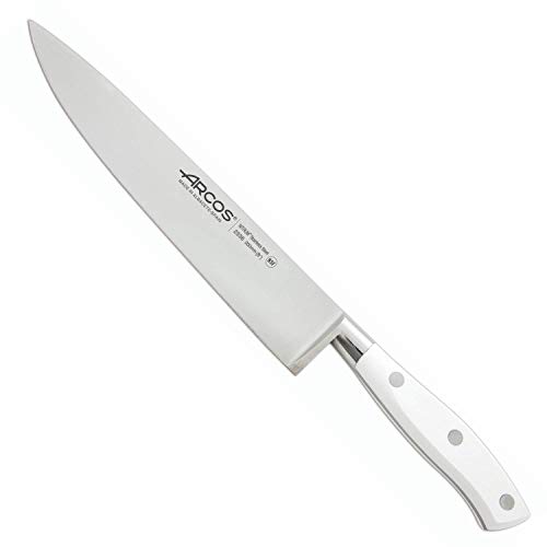 Arcos Riviera Blanc Cuchillo Santoku, 180 mm (estuche) + Riviera Blanc Cuchillo de cocinero, 200 mm (estuche)