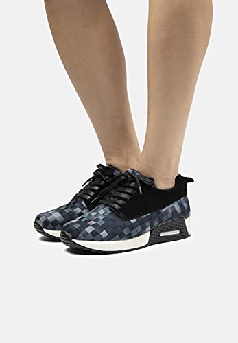 B M BERNIE MEV NEW YORK Women's Carly Shoes - Una Deportiva Zapatilla Ultra Ligera, Confort, perfercto para Caminar, con Plantilla de Memory Foam y Suela Ultra Ligero (Black Ombre, Numeric_36)