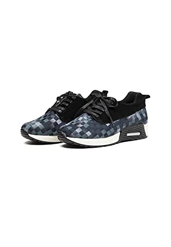 B M BERNIE MEV NEW YORK Women's Carly Shoes - Una Deportiva Zapatilla Ultra Ligera, Confort, perfercto para Caminar, con Plantilla de Memory Foam y Suela Ultra Ligero (Black Ombre, Numeric_36)