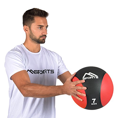 Balón medicinal 1 - 10 kg - calidad de gimnasio profesional con póster de ejercicios, medicinal