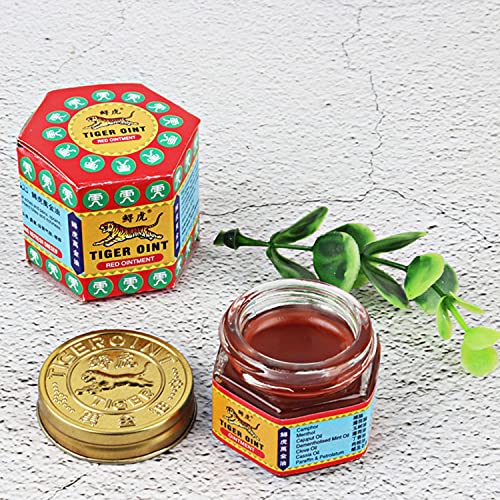 Bálsamo de Tigre Rojo - Crema para Dolor de Cabeza y Musculares Migrañas Resfriados Congestión Nasal Tos Picaduras - Pomada Original Edición Canela