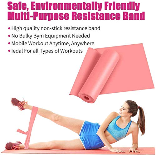 Bandas Elasticas Fitness, 2M Cintas Elásticas Bandas de Resistencia Ideales para Mujer y Hombre Pilates, Fisioterapia, Yoga Estiramientos, Musculacion, Piernas, Fuerza Entrenamiento (Pink_Blue)