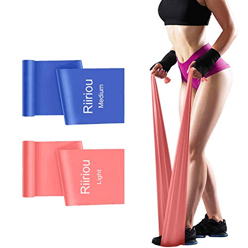 Bandas Elasticas Fitness, 2M Cintas Elásticas Bandas de Resistencia Ideales para Mujer y Hombre Pilates, Fisioterapia, Yoga Estiramientos, Musculacion, Piernas, Fuerza Entrenamiento (Pink_Blue)