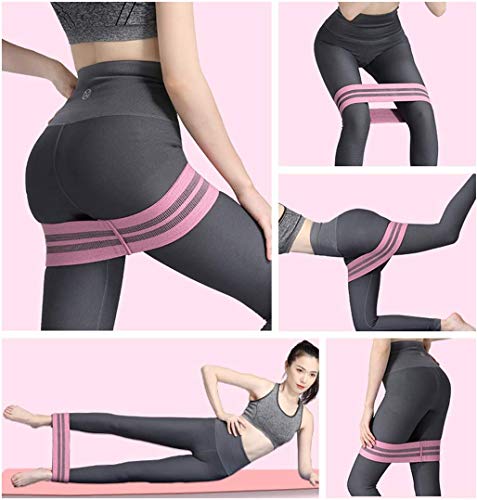 Bandas Elasticas Gluteos, Bandas de Ejercicios de Cadera para Yoga/Crossfit/Entrenamiento de Fuerza/Pilates/Fisioterapia Fitness Elásticas de Resistencia con Guía de Ejercicios