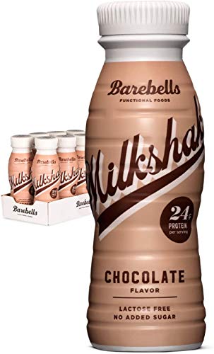 Barebells Milkshake - Batido Proteinas - 24g Proteína x Batido - Sin Lactosa - Sin Gluten - Sin Azúcares Añadidos - Chocolate - Pack 8 Batidos x 330ml